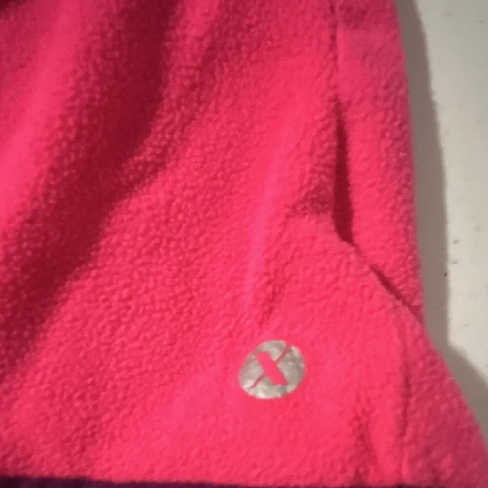 Xersion Girls Fleece 1/4 Zip Pullover Sweatshirt Lot 2 Pink/Orange: Size 10-12